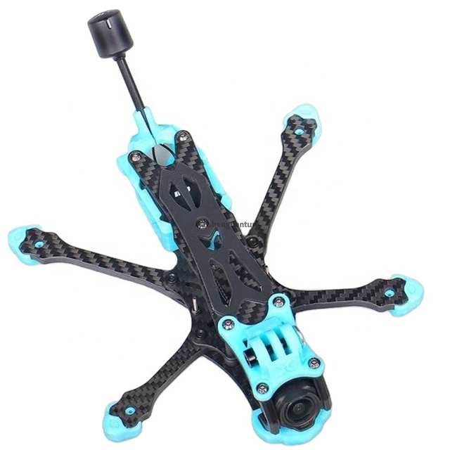 Foxeer MEGA 3.5/4 Inch DC Frame Freestyle Carbon Fiber 5mm Arm Thickness Drone Frame Kit for FPV RC Racing Drone