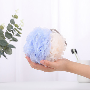 Lot de 50g de fleurs de bain exfoliantes en maille PE, couleurs assorties, pour le dos et le corps, vente en gros - Product Image 2