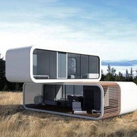 FMX Cabine de VTT en conteneur extensible rapidement avec verre Maison préfabriquée en acier dotée d'un panneau sandwich pour hôtels