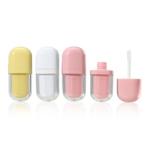 3ml Rosa Ovale ASABS Lipgloss-Tube, Weiße Eis am Stiel-Style Lip Glaze Flasche, Kosmetik Mini Lip Mud Leerverpackungsbehälter Modell - Product Image 5