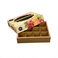 Universeel toepasbare 8-ponds golfkartonnen verpakkingsdoos voor geïmporteerde fruiten - Globe-Top fruitdoos met reliëf, matte laminatie en UV-coating