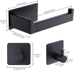 <span class=keywords><strong>Portarotolo</strong></span> da Bagno Autoadesivo in Acciaio Inossidabile Impermeabile Antiruggine, Porta Asciugamani per Bagno, Toilette, Camper - Product Image 2