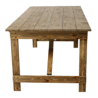 Table de ferme pliante à motif chevron pour événements de mariage, table de banquet rustique en bois pour locations de fêtes en plein air