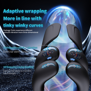 Coupe de masturbation masculine vibrante rechargeable en silicone à 10 modes, vibrateur de gland pour masturbation masculine, stimulateur de jouets sexuels - Product Image 5