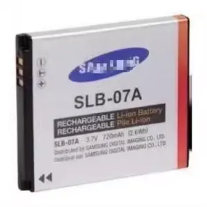 Şarj edilebilir kamera pil SLB-07A pil kağıt ambalaj