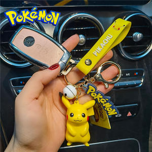Porte-clés en silicone écologique avec porte-monnaie 3D dessin animé, 27 styles, motifs Pokémon <span class=keywords><strong>Pikachu</strong></span> Gengar, vente en gros, étiquette originale - Product Image 2