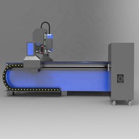 Routeur CNC à bois 3 axes UTECH KL 1325 de production industrielle, moteur refroidi par eau 3,2 kW, NC Studio pour la découpe et la gravure de l'aluminium/métal