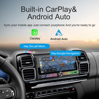 Reproductor MP5 para Auto SEMAITU Universal de 6.86 Pulgadas 1 Din con Carga Rápida Tipo C, Compatible con Carplay Inalámbrico, Android Auto, BT, FM, Estéreo para Auto