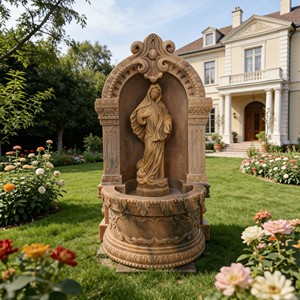 Décoration moderne pour la maison, <span class=keywords><strong>fontaine</strong></span> d'eau religieuse en pierre naturelle <span class=keywords><strong>de</strong></span> <span class=keywords><strong>petite</strong></span> taille pour l'intérieur, statue <span class=keywords><strong>de</strong></span> Marie, <span class=keywords><strong>fontaine</strong></span> <span class=keywords><strong>murale</strong></span> en marbre - Product Image 3