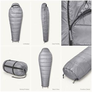 Lightweight Mummy Hooded Ripstop Outdoor Camping Hiking <b>Backpacking</b> Travel Portable Single Sleeping Bag Oem Custom - Product Image 3