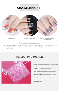 Nailpop Double Face DIY Presse <span class=keywords><strong>Ongles</strong></span> 10 Feuilles <span class=keywords><strong>Faux</strong></span> Nail Art Stickers Acrylique <span class=keywords><strong>Ongles</strong></span> <span class=keywords><strong>Ongles</strong></span> <span class=keywords><strong>Adhésif</strong></span> Colle Autocollant Sticker Stickers - Product Image 4