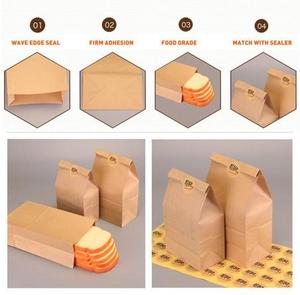 Phân hủy sinh học Kraft bao bì rõ ràng mỡ bằng chứng cấp thực phẩm đóng gói không thấm mỡ Giấy túi bánh mì với cửa sổ - Product Image 2