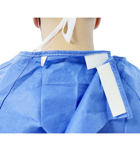 Sms vestidos cirúrgicos reforçados esterilizados, vestido de isolação, oem, não-tecido, descartável, roupas cirúrgicas à prova d' água, nível aami 3 - Product Image 2