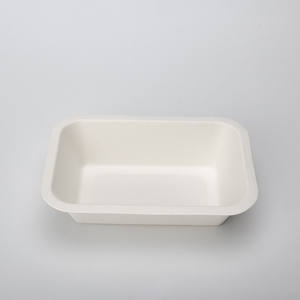 生分解性食品包装バガスパルプボックスバガス竹パルプECO3コンパートメントトレイ持続可能な食品包装 - Product Image 4