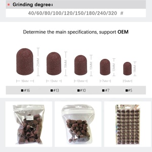 Accessoire de soins pour les ongles, embout de ponçage du grain de manucure/pédicure, 1 pièce, nouveau prix d'usine, bloc abrasif, pour vernis à ongles, beauté, brun - Product Image 6
