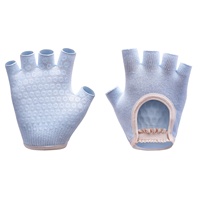 Gants de yoga pour femmes en coton, demi-doigts, sans dos, antidérapants, modèle B3, pour la musculation, l'haltérophilie, le kettlebell et le yoga