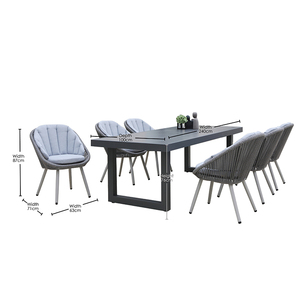OSMEN Außen tisch und Stühle <span class=keywords><strong>Heiber</strong></span> 7Pcs Luxus Esstisch 6 Stühle Sets - Product Image 6