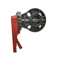 Vanne papillon UPVC à commande manuelle avec levier, DN50-DN200, pour usage industriel, fabriquée en Chine, avec contrôle de température élevé