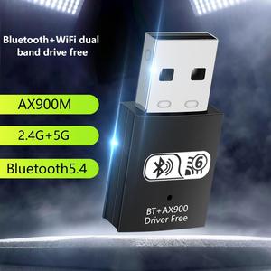 <span class=keywords><strong>Carte</strong></span> réseau sans fil 2-en-1 WiFi6 AX900 avec Bluetooth 5.4, récepteur et émetteur WiFi Bluetooth - Product Image 2