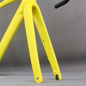 Cuadro de Bicicleta de Carretera Fluorescente Amarillo con Cableado Interno TT-X38 y Tornillos de Titanio 47/49/52/54/56/58cm - Product Image 3