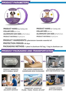 Chanson, logotipo personalizado, antiansiedad, liberación de estrés, feromonas, ajustable, Simple, poliéster sólido, <span class=keywords><strong>Collar</strong></span> calmante para mascotas para perros y gatos - Product Image 2