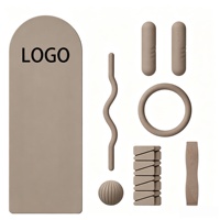 Kit de Pilates, Accessoires de Pilates, Tapis de Yoga, Ensemble d'haltères, Power Ring, Bracelets de cheville et de poignet en silicone personnalisés, Barre de musculation
