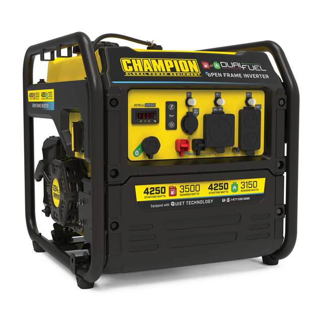Champion Gasoline Engine 4000w 3kw Portable Dual Fuel Propane LPG Inverter Generator With Wheels for Home Commercial Store Use