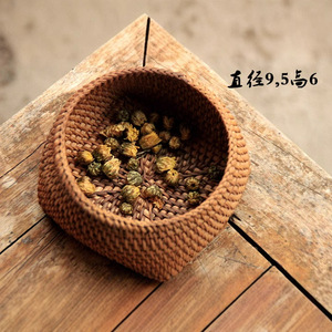 จานชาและขนมทอมือจากหวายเวียดนาม, จานเก็บของสำหรับพิธีชงชา, จานผลไม้สไตล์ชนบทและกล่องขนม, พิธีชงชา - Product Image 2