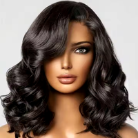 Perruques Lace Front Cheveux Humains Ondulés Profonds 30 Pouces HD Sans Colle Pré-Pluckées avec Baby Hair Prêtes à Porter Raie au Milieu pour Femmes Noires