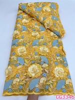 Nouveau Tissu en Dentelle Guipure 3D à Motifs Floraux, Broderie Africaine en Cordon, Vente en Gros de Tissu en Dentelle Guipure Brodé de Chine