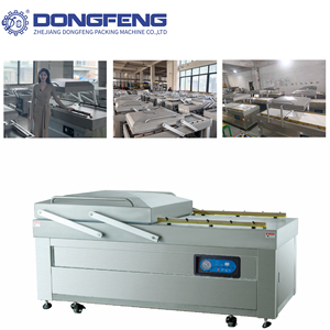 Machine d'emballage sous vide électrique automatique à double chambre en métal pour concombres de mer de 700 mm, équipement commercial de grande capacité pour l'emballage alimentaire - Product Image 1