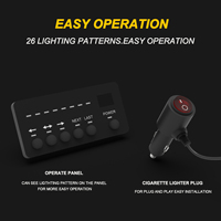Luces estroboscópicas para salpicadero de emergencia, barra de luz para visera de parabrisas de 14 pulgadas con soportes de ventosa para vehículos de construcción, camiones de remolque