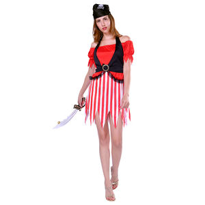 <span class=keywords><strong>Disfraz</strong></span> de Halloween para <span class=keywords><strong>mujer</strong></span>, <span class=keywords><strong>disfraz</strong></span> de pirata de carnaval caribeño con rayas rosas para <span class=keywords><strong>mujer</strong></span> - Product Image 3