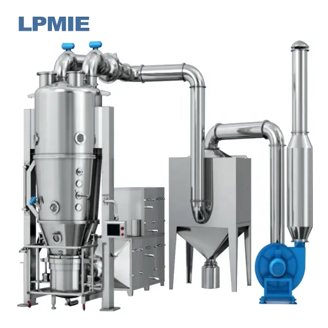 Fluidized Fluid Bed Dryer Coating Machine Granulator