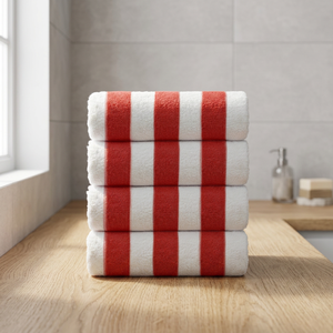 Serviette de plage rayée en coton turc moderne, douce, séchage rapide, toutes saisons, design élégant, qualité supérieure, OEM pour l'international - Product Image 1