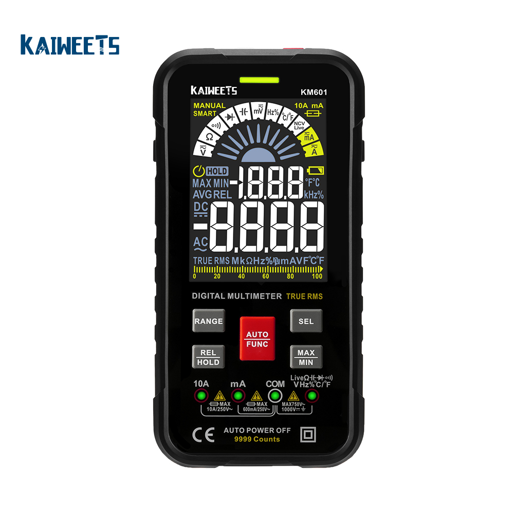 Kaiweets New Generation DC 1000V Smart Intelligent Phone Digital Multimeter KM601