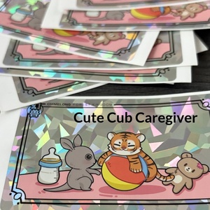 Custom Cute Logo Glitter Lamination Die Cut <b>Label</b> Holographic Laser Rainbow Reflective <b>Waterproof</b> Hologram Sticker - Product Image 3