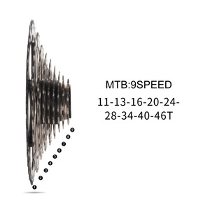 Cassette Bolany 9 vitesses 25-50T pour VTT, roue libre en alliage, composant de transmission - Product Image 5
