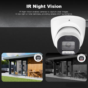 Caméra de sécurité dôme tourelle en métal PoE 4K 8MP intérieure/extérieure avec vision nocturne, détection faciale, détection humaine et de véhicules - Product Image 2