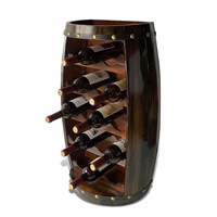 Étagère à vin en bois pour 18 bouteilles, support autoportant, étagère de bar à liqueurs, porte-bouteilles rustique mural