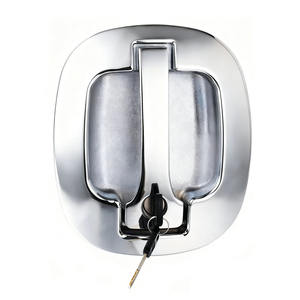 锌合金镀铬耐用钥匙操作两点拉手柄锁工程车工字型手柄闩锁 - Product Image 1