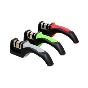 Afilador de cuchillos moderno de doble ranura, manual, de acero de tungsteno, multi-grano, para uso doméstico en la cocina, acero al carbono ND 006 - Product Image 1