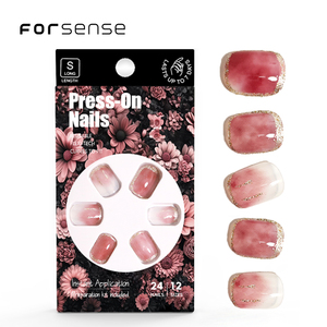 High Quality Short square Press on <strong>Nails</strong> for Girls White <strong>pink</strong> Ombre Designs Fake <strong>Nails</strong> Custom Packaging Box Reusable False <strong>Nails</strong> - Product Image 6