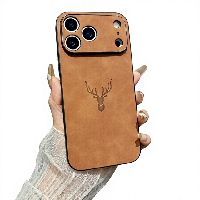 IPhone17Promax Deer Head TPU Shockproof Animal Design Mobile Phone Case for 15Pro 13 12