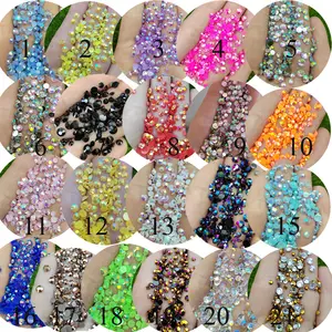 Half Side 3-5mm Mixed Pearls Beads Glitter Nail Art Stickers Flatback Beads Garland Home Decoration Jewelry