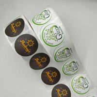 Etiquettes autocollantes en feuille d'or de haute qualité, rouleau d'autocollants en vinyle imperméable avec logo de marque personnalisé, vente en gros
