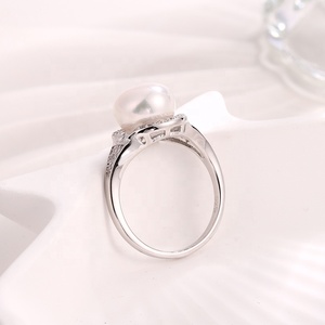 KAMMY-Bague minimaliste en forme de boule en argent sterling 9.5 avec zircon, bijou de 925 à 10mm - Product Image 3