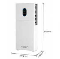 Système de stockage d'énergie domestique grande capacité 12KW 30KWH, onduleur à onde sinusoïdale pure 5000W, station d'alimentation à batterie LiFePO4