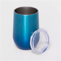 Gobelet à vin écologique 16oz, 20 pièces, tasse à café isolée réutilisable, avec couvercle, pour voyage