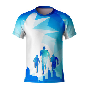 Camiseta de Maratón Personalizada OEM, Sublimada, Casual, de Secado Rápido, Ecológica, Ligera, de Poliéster, con Impresión de Logotipos Personalizados, Publicitaria - Product Image 6